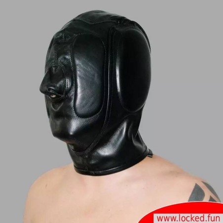 Cagoule en cuir "Deprivation"