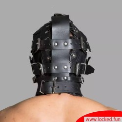 Sensory Deprivation - Cagoule Bondage en cuir