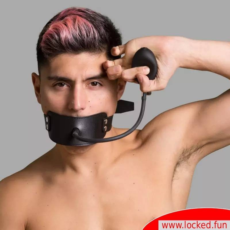 Masque buccal avec bâillon gonflable Masque buccal avec bâillon gonflable