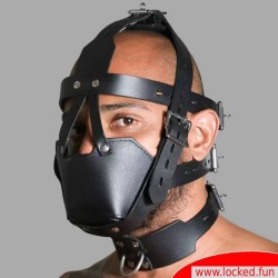 Harnais de tête verrouillable avec muselière