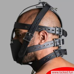 Harnais de tête verrouillable avec muselière