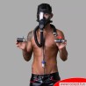 Flacon de poppers avec raccord pour masque à gaz