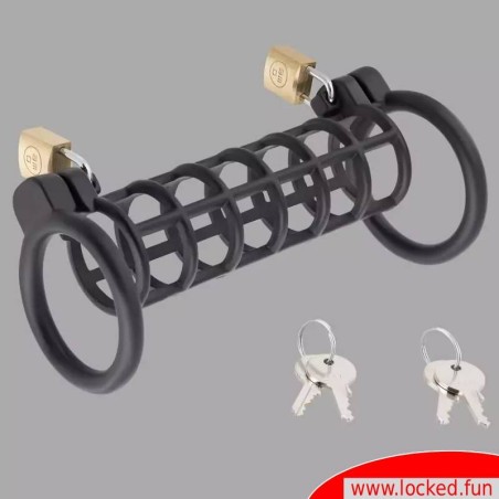 Double cage de chasteté NoPacha® LockMates