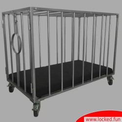 Kit de 4 roulettes de guidage à frein pour cage BDSM