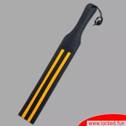 Pagaie en cuir Noir - Jaune