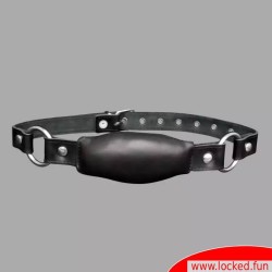 Bâillon verrouillable en cuir