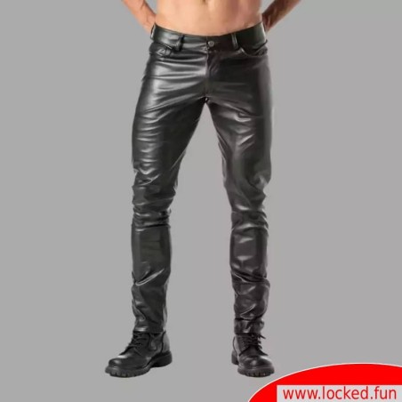 Pantalon en cuir slim-fit de TOF Paris