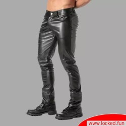 Pantalon en cuir slim-fit de TOF Paris