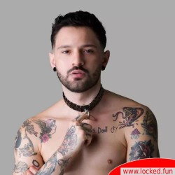Collier BDSM Spartacus™ - noir mat