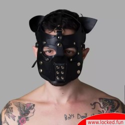 Playful Pup Hood - noir noir