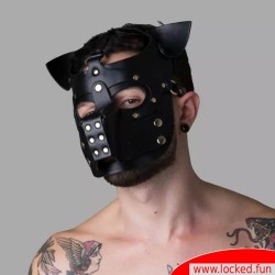 Playful Pup Hood - noir noir