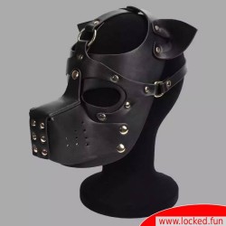 Playful Pup Hood - noir noir