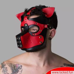 Playful Pup Hood - noir rouge
