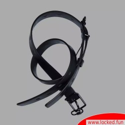 Ceinture de bondage en cuir de veau - noir