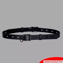 Ceinture de bondage en cuir de veau - noir