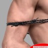 Corde noire en cuir look de fil de fer barbelé