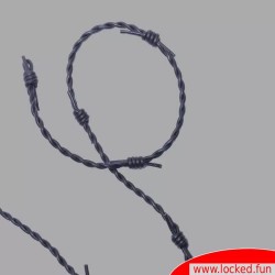 Corde noire en cuir look de fil de fer barbelé