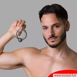 Bull Cock Ring - Anneau pénien en acier inox avec boule
