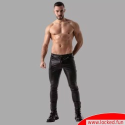 Pantalon en cuir Gay Fetish Full Zip de TOF Paris
