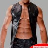 Débardeur en cuir zippé fétiche de TOF Paris