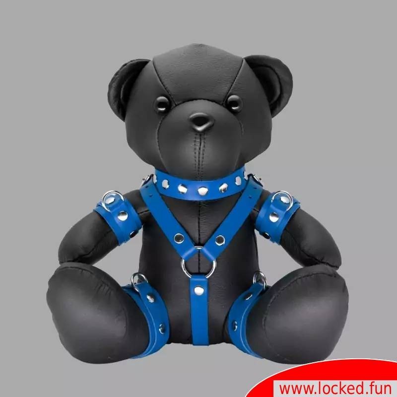 Blue Benny - Ours en peluche BDSM en cuir