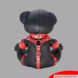 Red Randy - Ours en peluche BDSM en cuir
