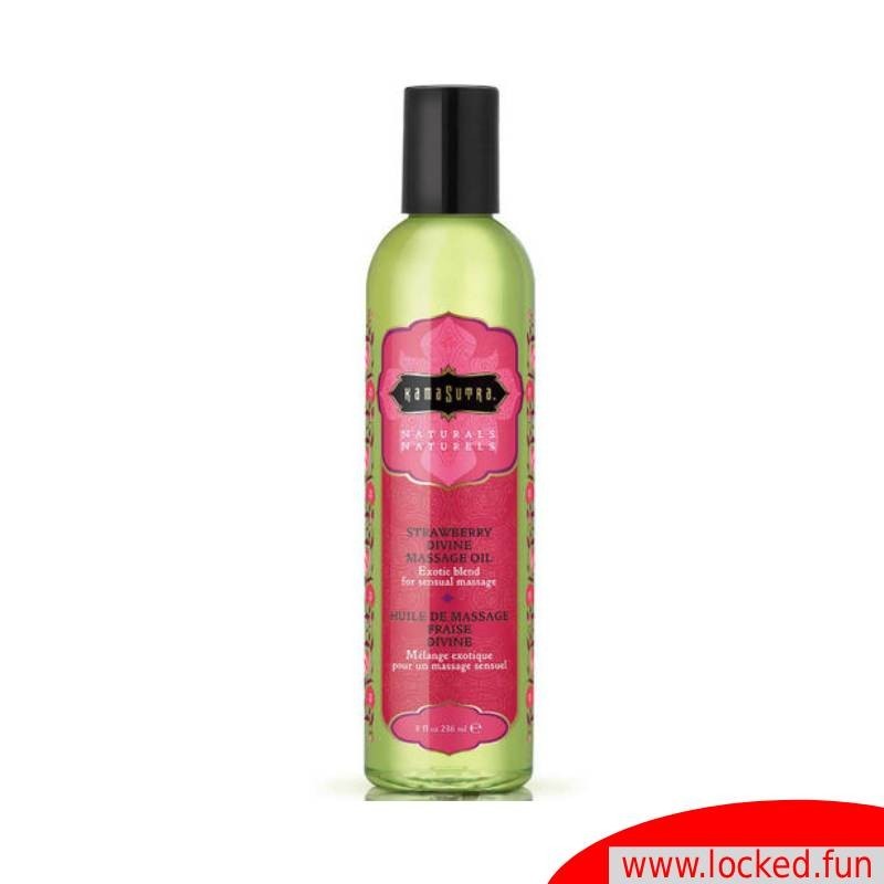 Huile massage fraise divine - Kamasutra