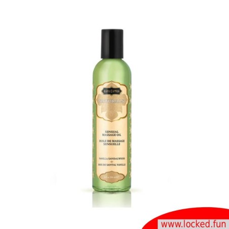 Huile massage vanille, bois de Santal - Kamasutra