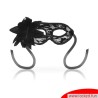 Masque dentelle et fleur noir