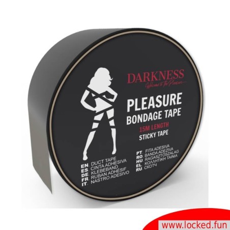 Ruban adhésif bondage noir