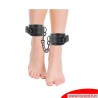Menottes de chevilles en cuir noir