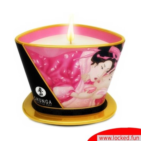SHUNGA - Bougie de massage Roses Aphrodisiaques