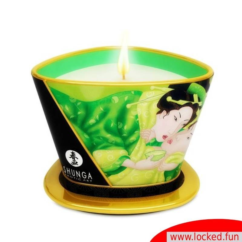 SHUNGA - Bougie de massage thé vert
