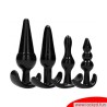 Plug anal kit 4 pièces noir - Addicted Toys