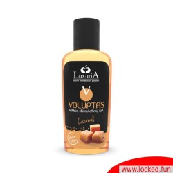 Gel comestible massage caramel