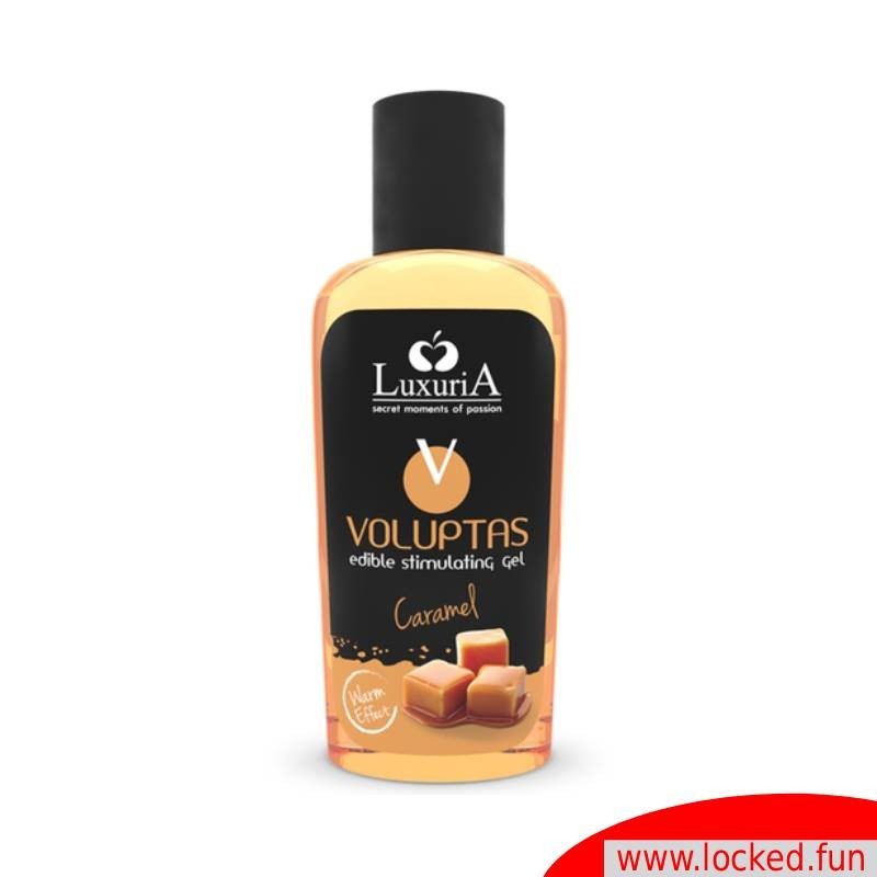 Gel comestible massage caramel