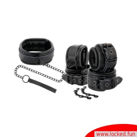 Collier, 4 entraves, laisse - Darkness