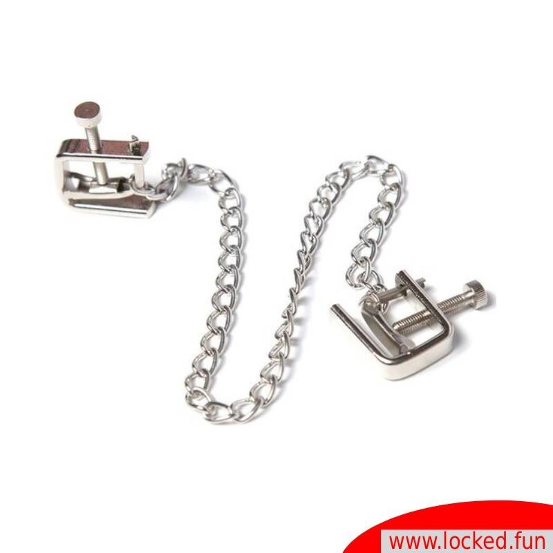 Pinces à tétons à vis en métal - Ohmama Fetish