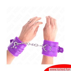 Bracelets violets doublés fourrure