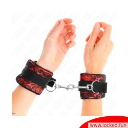 Bracelets nylon avec dentelle rouge