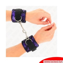 Bracelets nylon avec dentelle violette
