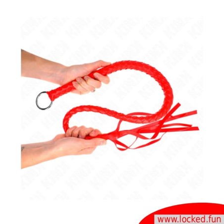 Fouet rouge structuré 65 cm