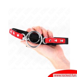 Bâillon avec 2 anneaux en métal