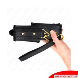 Collier cuir éponge avec laisse