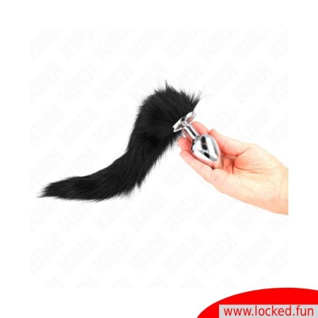 Plug anal queue synthétique noire