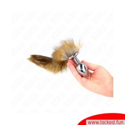 Plug anal queue synthétique marron