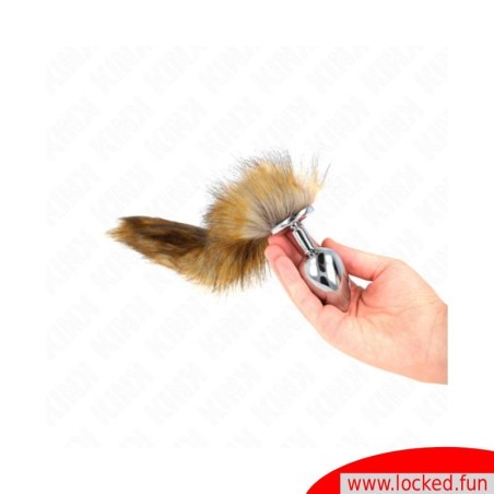 Plug anal queue synthétique marron