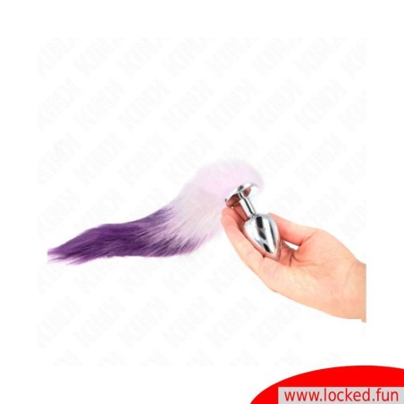 Plug anal queue synthétique violette