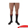 Chaussettes fines noir rouge MACHO