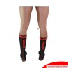 Chaussettes fines noir rouge MACHO